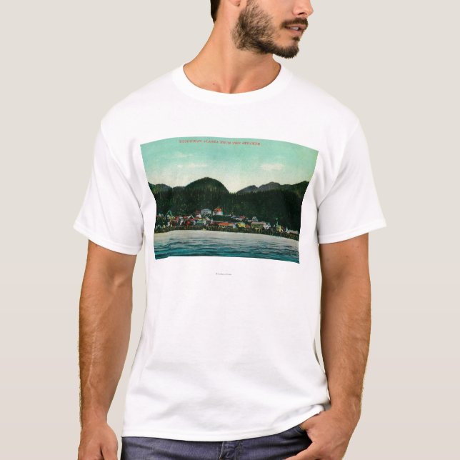 Stadtansicht von Ketchikan, Alaska vom Dampfer T-Shirt (Vorderseite)