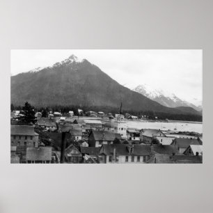 Stadtansicht von Sitka, Alaska PhotographSitka, AK Poster