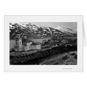 Stadtansicht von Unalaska, Alaska-Foto