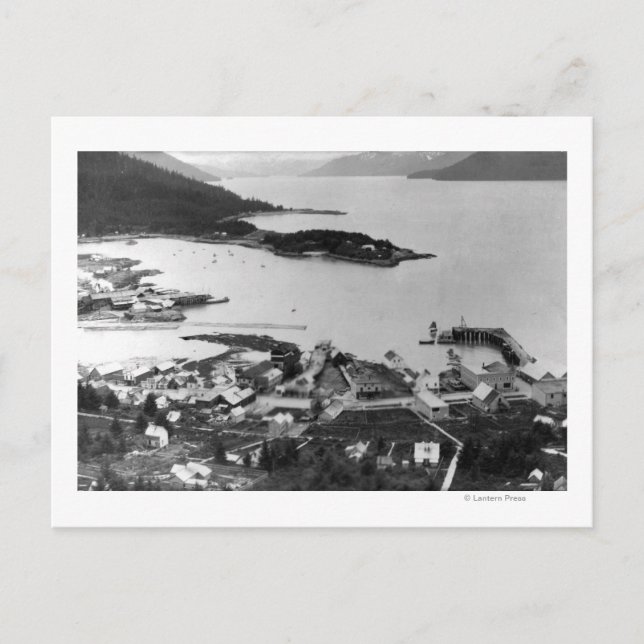 Stadtansicht von Wrangell, Alaska-Foto Postkarte (Vorderseite)