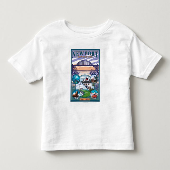 Stadtansichten - Newport, Oregon Kleinkind T-shirt (Vorderseite)