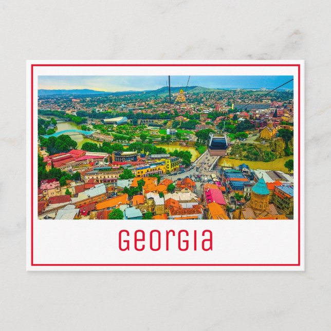 Stadtarchitektur Tiflis Georgia Postkarte (Vorderseite)