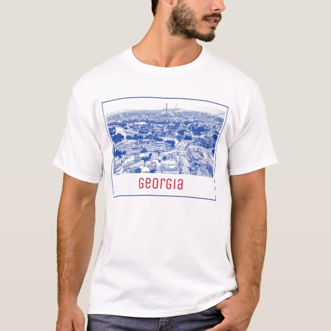 Stadtarchitektur Tiflis Georgia T-Shirt (Vorderseite)
