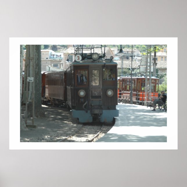 Stadtbahn in Soller, Mallorca, Spanien Poster (Vorne)