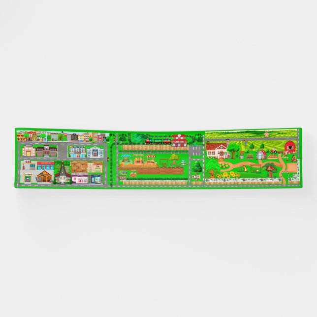 Stadtbahn-Landstraße für Autos 2.5x12 Banner (Horizontal)