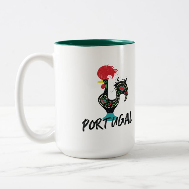Stadtbahnsymbol von Portugal Zweifarbige Tasse (Links)