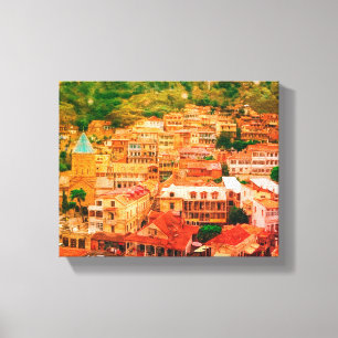 Stadtbesichtigung von Tiflis Georgia Leinwanddruck