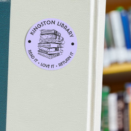 Stadtbibliothek Lesen Sie die Liebe, die es zurück Runder Aufkleber