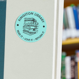Stadtbibliothek Lesen Sie die Liebe, die es zurück Runder Aufkleber