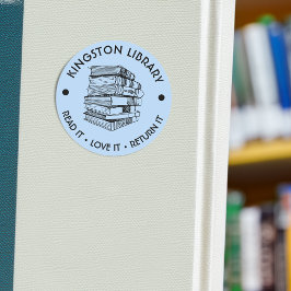 Stadtbibliothek Lesen Sie die Liebe, die es zurück Runder Aufkleber