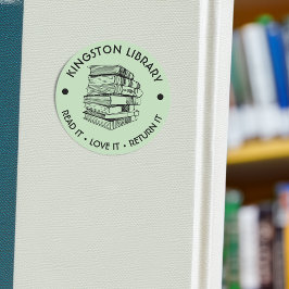 Stadtbibliothek Lesen Sie die Liebe, die es zurück Runder Aufkleber