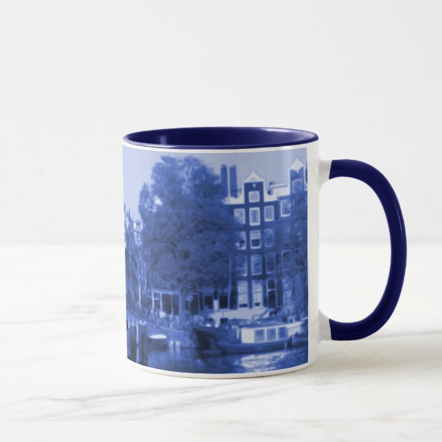 Stadtbild Amsterdams Holland Delft-Blau-Blick Tasse (Rechts)