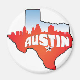 Stadtbild Austins Texas Magnet