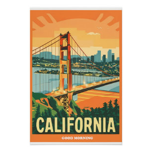 Stadtbild California Blickfang Vector Design Poster