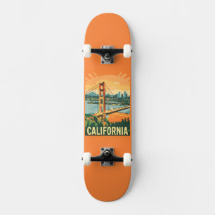 Stadtbild California Blickfang Vector Design Skateboard