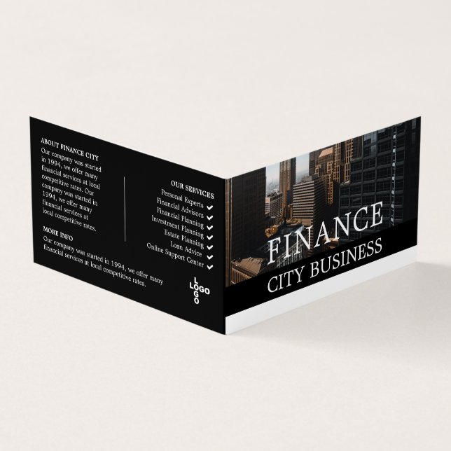Stadtbild, Firmenlogo/Foto, Business & Finance Visitenkarten (Vorderseite)