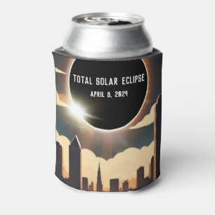 Stadtbild Gesamte Sonnenfinsternis 8. April 2024 Dosenkühler