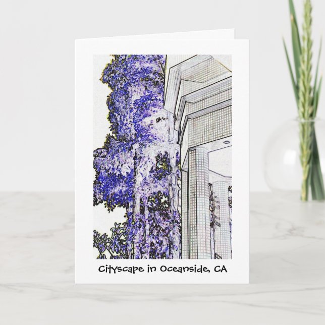 Stadtbild im Ozeanufer, CA Karte (Vorderseite)