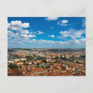 Stadtbild in Prag Postkarte