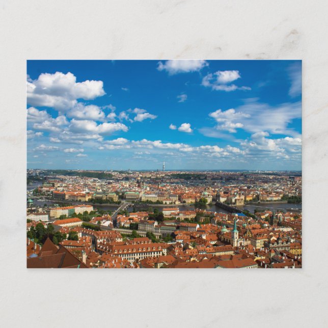 Stadtbild in Prag Postkarte (Vorderseite)