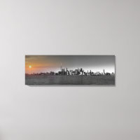 Stadtbild Leinwand Poster breit