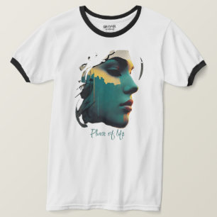 Stadtbild Männer-Ringer-T - Shirt   Stadtstil