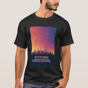 Stadtbild mit Abstrakten Elementen Kunst T-Shirt