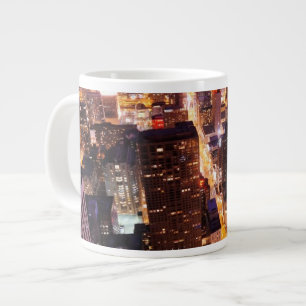 Stadtbild nachts von Chicago Jumbo-Tasse