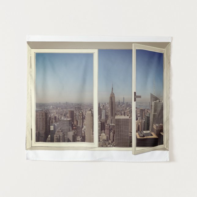 Stadtbild-New- York CityWandbehang Wandteppich (Vorderseite (Horizontal))