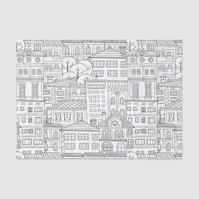 Stadtbild Seidenpapier (Vorderseite)