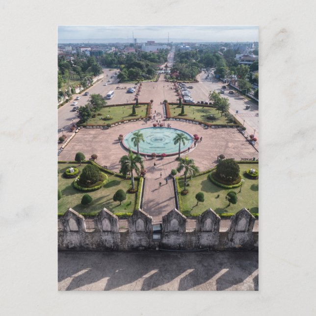 Stadtbild, Siegerhof, Vientiane Postkarte (Vorderseite)
