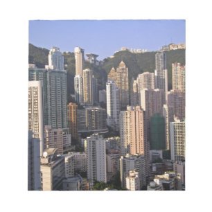 Stadtbild von Hongkong, China Notizblock