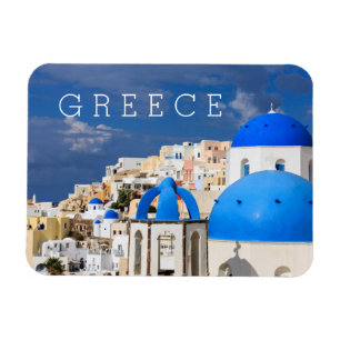 Stadtbild von Santorini, Griechenland Magnet