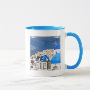 Stadtbild von Santorini, Griechenland Tasse