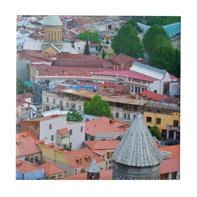 Stadtbild von Tiflis Fliese (Vorderseite)
