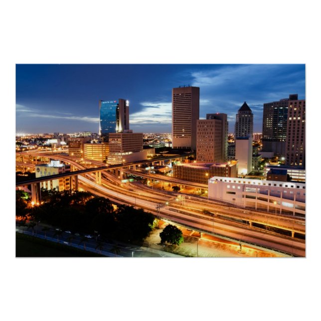 Stadtblick im Stadtzentrum Poster (Vorderseite)