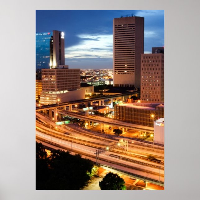 Stadtblick im Stadtzentrum Poster (Vorne)