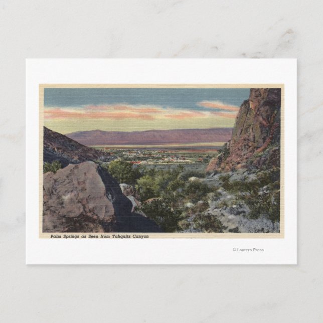 Stadtblick vom Tahquitz Canyon Postkarte (Vorderseite)