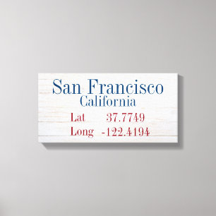 Stadtbreite und -längen leinwanddruck