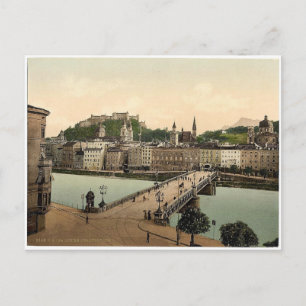 Stadtbrücke, Salzburg, Österreich-Ungarn seltene P Postkarte
