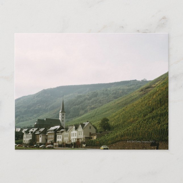 Städtchen Moselles in Italien Postkarte (Vorderseite)