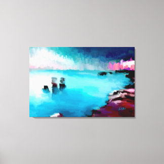 Städte am Meer Leinwanddruck