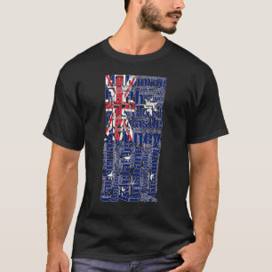 Städte Australiens Flagge Australische Roots Austr T-Shirt