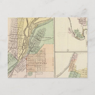 Städte in Centralia & Grand Rapids Postkarte