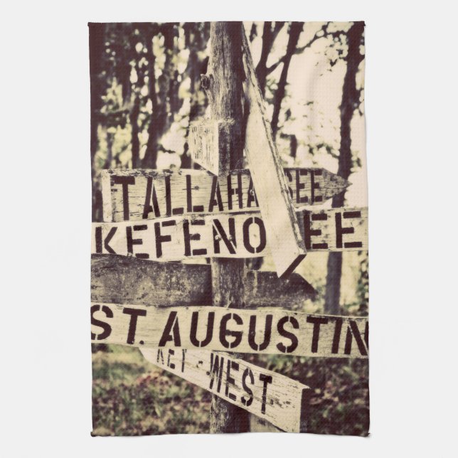 Städte in Florida mit direktem Anschluss Handtuch (Vertikal)