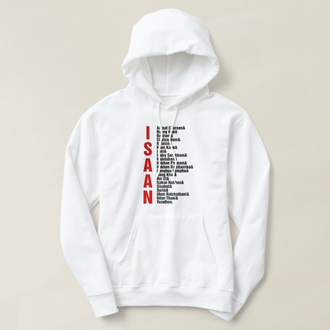 Städte in Isaan, Thailand Hoodie (Design vorne)