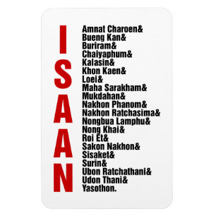 Städte in Isaan, Thailand Magnet