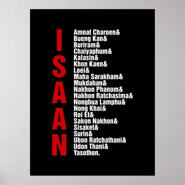 Städte in Isaan, Thailand Poster (Vorne)
