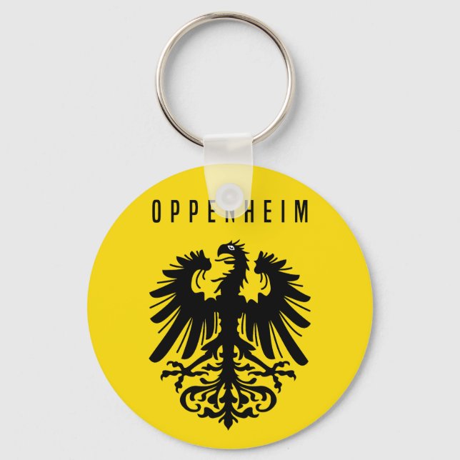 Städteemblem Oppenheim Deutschland Symbol Wappen f Schlüsselanhänger (Vorderseite)