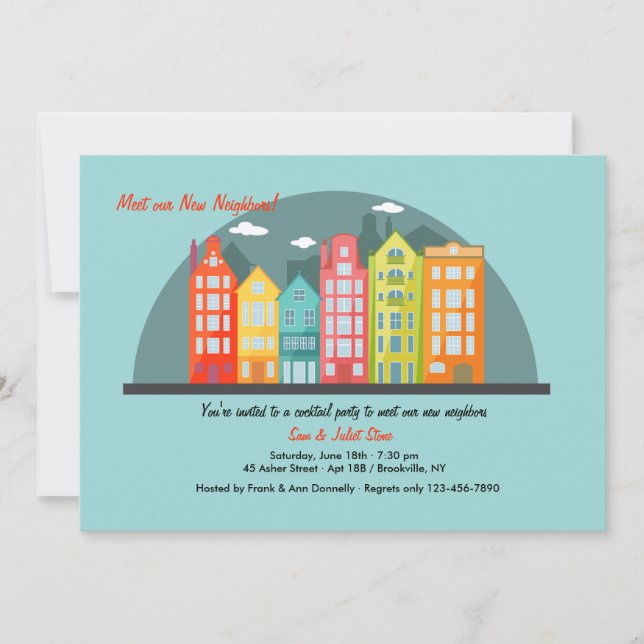 Städter treffen sich und Einladung (Vorderseite)